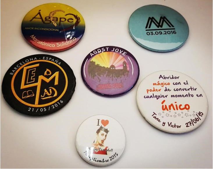 chapas imperdible personalizadas