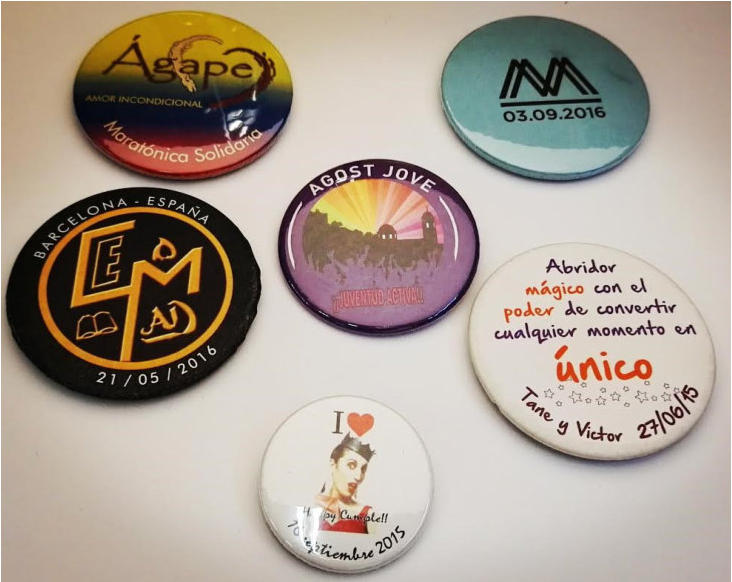 chapas imperdible personalizadas