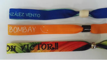 brazaletes de tela personalizados